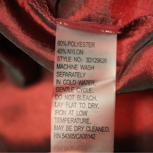 Peter Nygard Long Sleeve Blouse Red & Black with Tie Belt Size US 12 - Picture 7 of 7